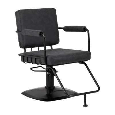 Gabbiano Katania Loft Old Leather frizerska stolica crna