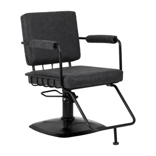Gabbiano Katania Loft Old Leather frizerska stolica crna