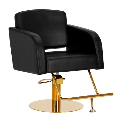 Hairdressing chair Gabbiano Turyn black gold