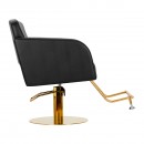 Hairdressing chair Gabbiano Turyn black gold