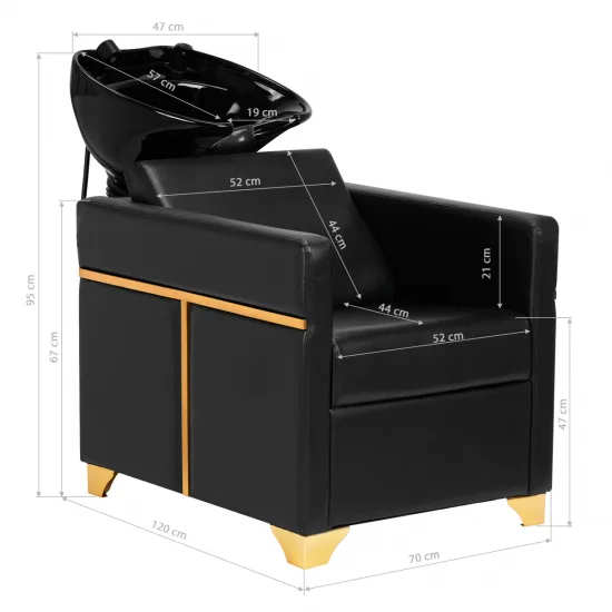 Frizerska praonica Toledo crna — slika 2