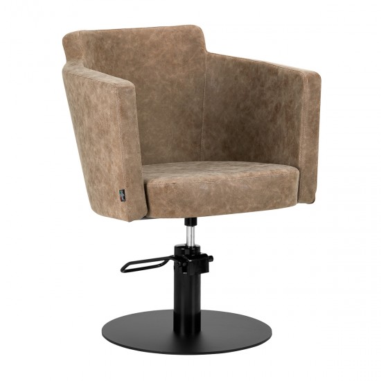 Hairdressing chair Gabbiano Roma old Brown Hairdressing chair Gabbiano Roma old Brown