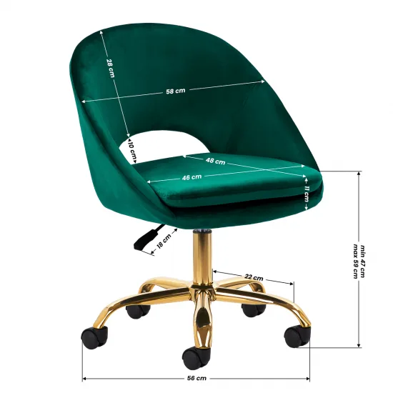 4Rico okretna stolica QS-MF18G zelena — slika 2