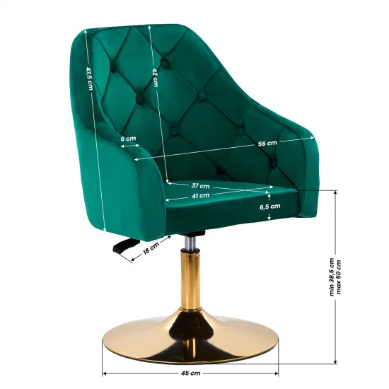 4Rico okretna stolica QS-BL14G zelena — slika 2
