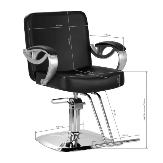 Hair System ZA31 frizerska stolica crna — slika 2