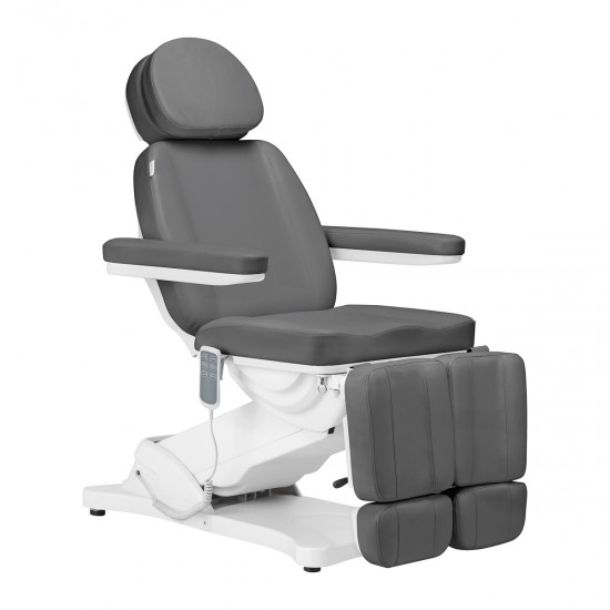 Električna kozmetička stolica SILLON CLASSIC 3 motora s pedikerskom kolijevkom, siva
