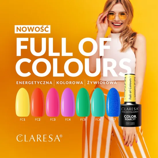 CLARESA Hibridni lak za nokte Full of colors 7-5g — slika 2