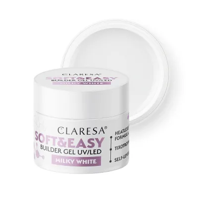 Claresa gel za izgradnju Soft&Easy mliječno bijeli gel 12 g