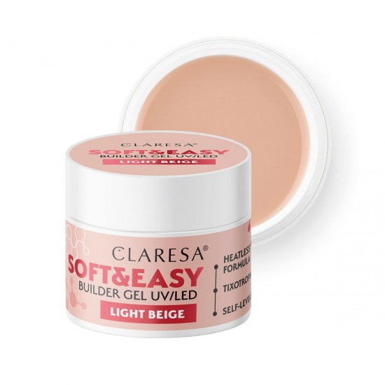 Claresa Soft&Easy gel za gradnju svijetlo bež 90 g