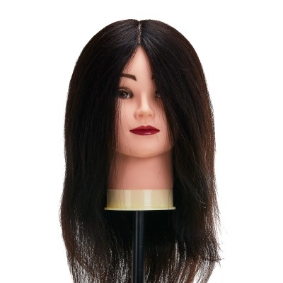 Gabbiano WZ1 hairdressing training head, natural hair, color 1#, length 16" Gabbiano WZ1 hairdressing training head, natural hair, color 1#, length 16"