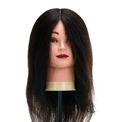 Gabbiano WZ1 glava za obuku friziranja, prirodna kosa, boja 1#, duljina 40 cm