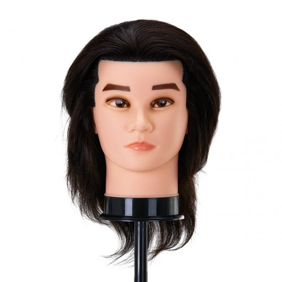 Gabbiano WZ3 hairdressing training head, natural hair, color 1#, length 8" Gabbiano WZ3 hairdressing training head, natural hair, color 1#, length 8"