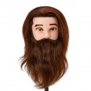 Gabbiano WZ4 training head with beard, natural hair, color 4#, length 8"+6" Gabbiano WZ4 training head with beard, natural hair, color 4#, length 8"+6"