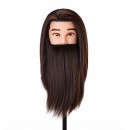 Gabbiano WZ4 training head with beard, synthetic hair, color 4#, length 8"+6" Gabbiano WZ4 training head with beard, synthetic hair, color 4#, length 8"+6"