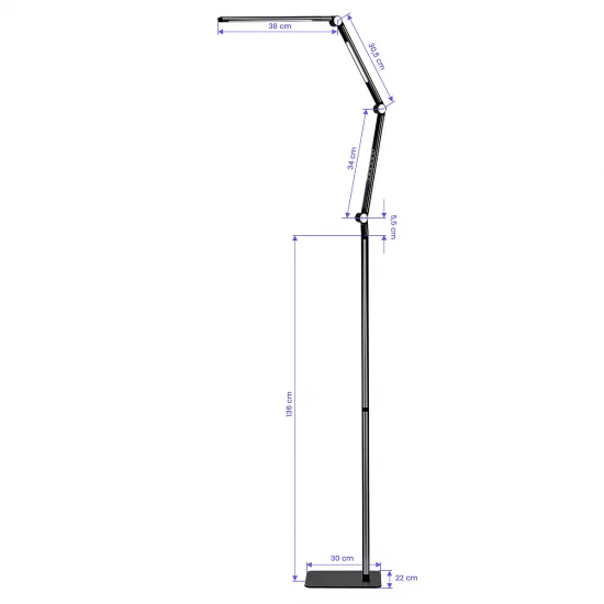 Crna lampa za jogu — slika 2