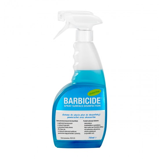 Barbicide spray for disinfecting all surfaces, 750ml odorless Barbicide spray for disinfecting all surfaces, 750ml odorless