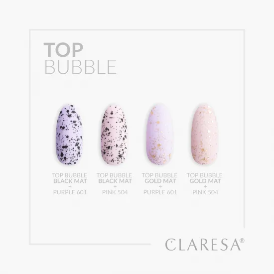 Claresa Top Bubble zlatni mat bez maramica - 5 g — slika 2