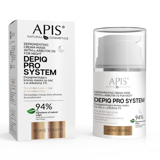 APIS DEPIQ PRO SYSTEM Depigmentirajuća noćna krema-maska s α-arbutinom 1%, 50 ml