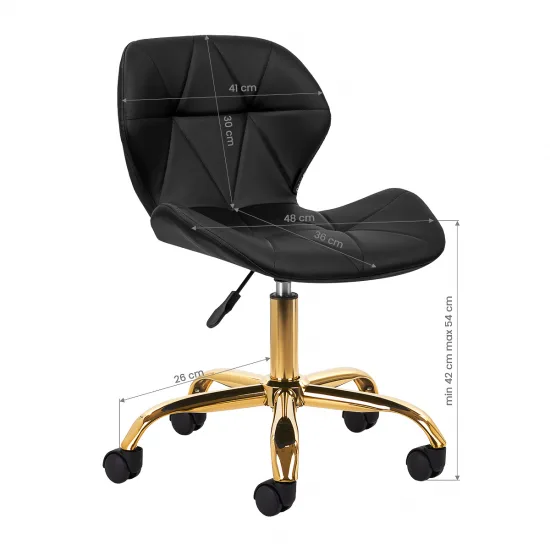Kozmetička stolica QS-06G crna — slika 2