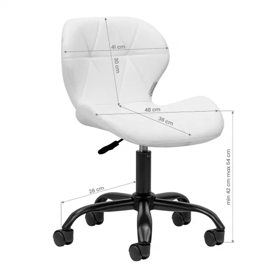 Kozmetička stolica QS-06B bijela — slika 2