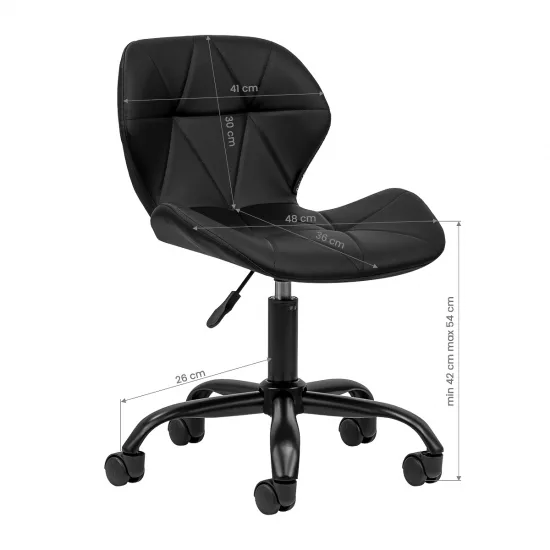 Kozmetička stolica QS-06B crna — slika 2