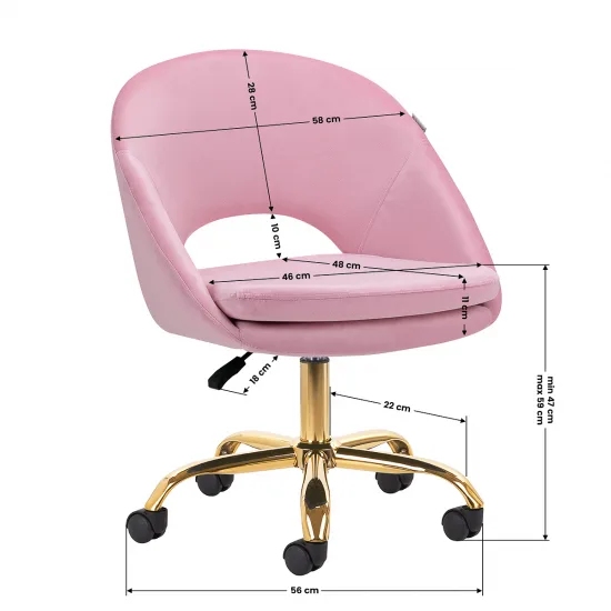 4Rico okretna stolica QS-MF18G roza — slika 2