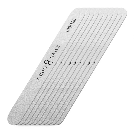 Ocho Nails ravna turpija za nokte, tanka 100/180, 10 kom. — slika 2
