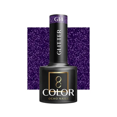 OCHO NAILS Hibridni lak za nokte s glitterom G14 -5 g
