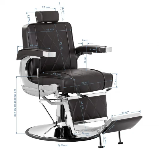 Brijačka stolica Hair System BM88066 smeđa — slika 2