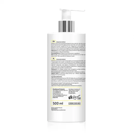 Apis CERAMIDE REPAIR Nježna emulzija za čišćenje lica s ceramidima i beta glukanom 500 ml — slika 2