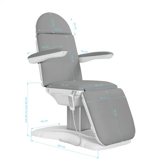 Sillon Eclipse električna kozmetička stolica 3 aktuatora siva — slika 2
