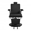 Gabbiano Levi barber chair with black frame black without stitching at the back Gabbiano Levi barber chair with black frame black without stitching at the back