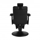 Gabbiano Levi barber chair with black frame black without stitching at the back Gabbiano Levi barber chair with black frame black without stitching at the back