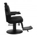 Gabbiano Levi barber chair with black frame black without stitching at the back Gabbiano Levi barber chair with black frame black without stitching at the back