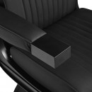 Gabbiano Levi barber chair with black frame black without stitching at the back Gabbiano Levi barber chair with black frame black without stitching at the back