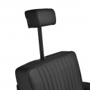 Gabbiano Levi barber chair with black frame black without stitching at the back Gabbiano Levi barber chair with black frame black without stitching at the back