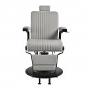 Gabbiano Levi barber chair with black frame gray without stitching at the back