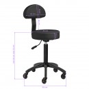 Gabbiano hairdressing stool D026 black