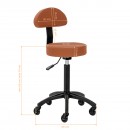 Gabbiano hairdressing stool D026 brown