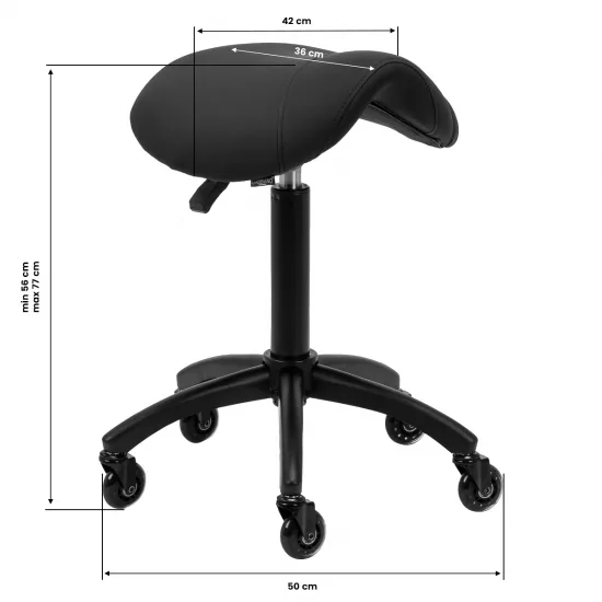 Gabbiano frizerska stolica D032 crna — slika 7