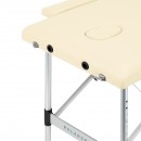 BALANCE aluminium folding massage table 2 segment cream