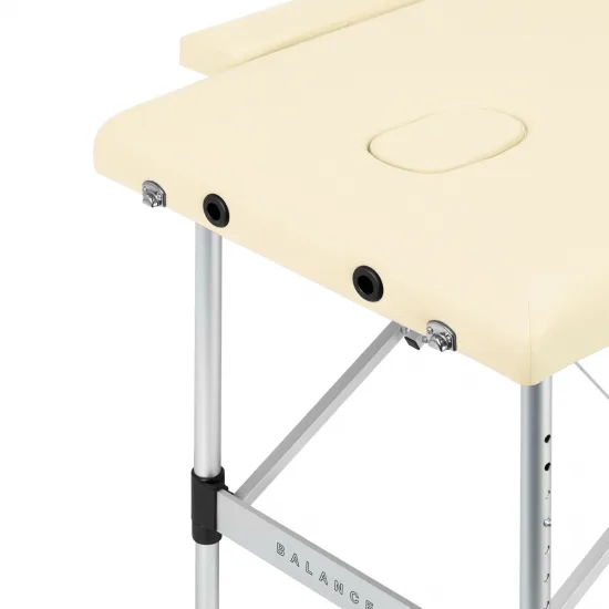 URAVNOTEŽENJE aluminij sklopivi masaža stol 2 segment krem — slika 6