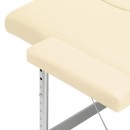 BALANCE aluminium folding massage table 2 segment cream