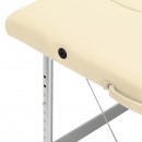 BALANCE aluminium folding massage table 2 segment cream
