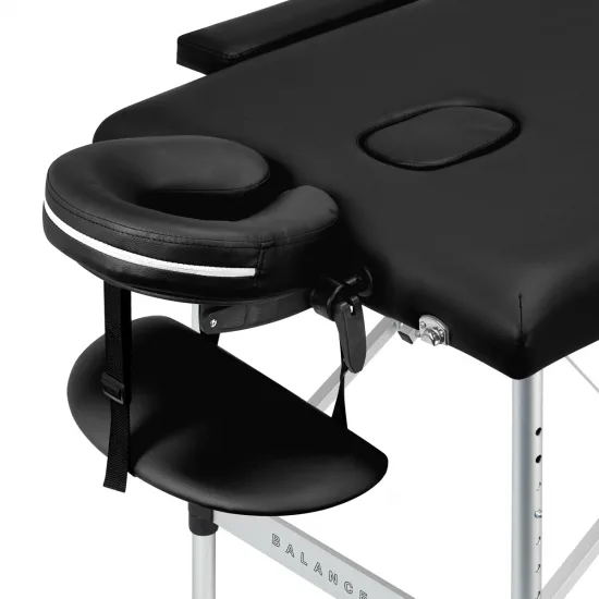 BALANCE aluminij sklopivi masaža stol 2 segment crna — slika 4