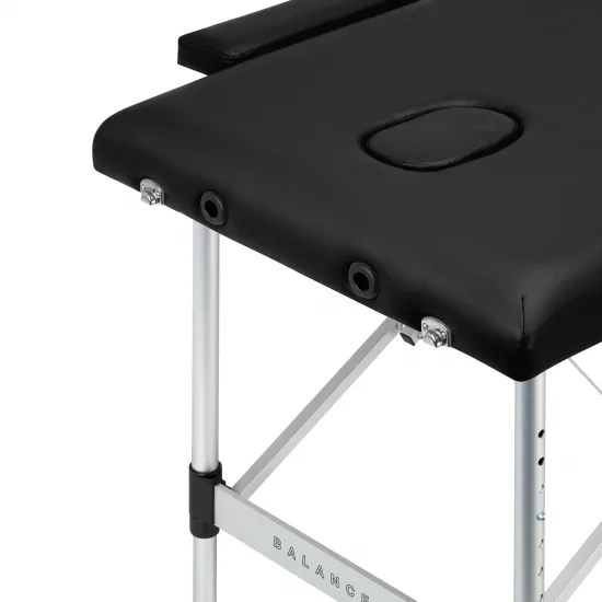 BALANCE aluminij sklopivi masaža stol 2 segment crna — slika 6
