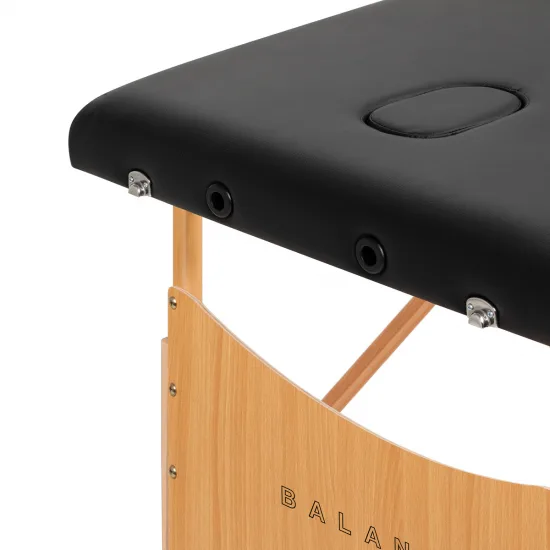 BALANCE drveni sklopivi masaža stol 2 segment crna — slika 5