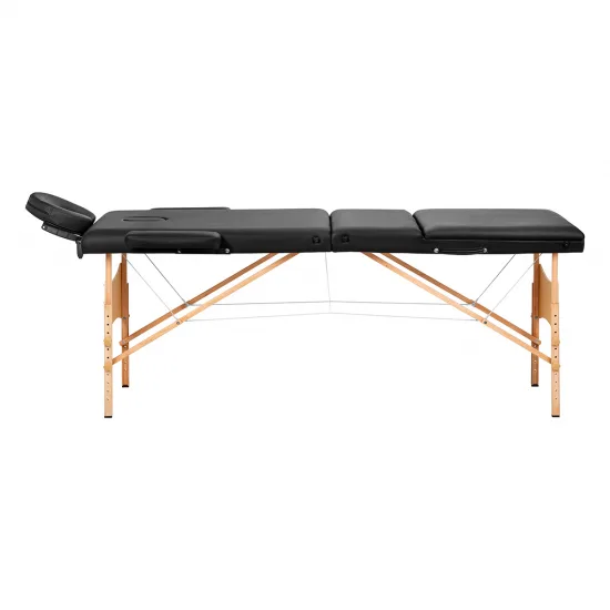 BALANCE drveni sklopivi masaža stol 3 segment crna — slika 3