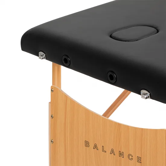 BALANCE drveni sklopivi masaža stol 3 segment crna — slika 6