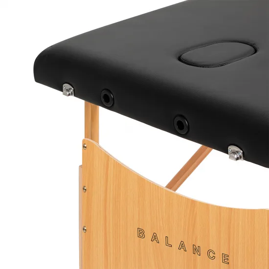 BALANCE drveni sklopivi masaža stol 2 segment 190x70 crna — slika 5
